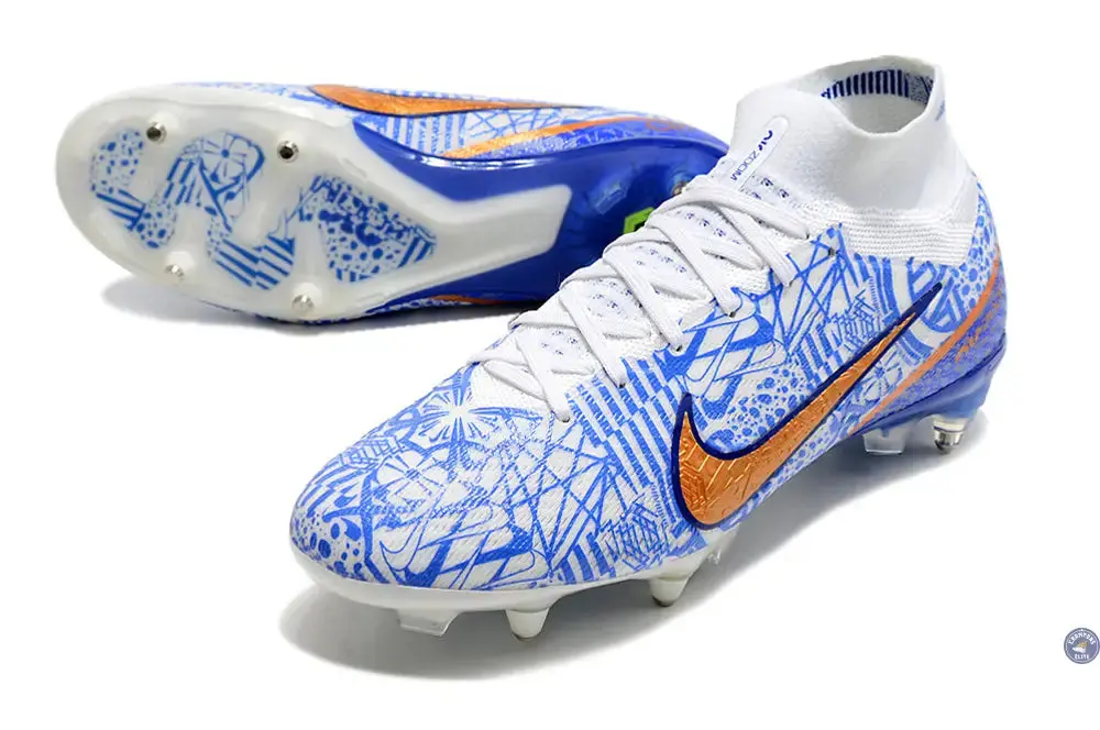 Air Zoom Mercurial Superfly 9 Anticlog SG CR7 Personal Edition - Blanc/Cuivré/Bleu - Image 2