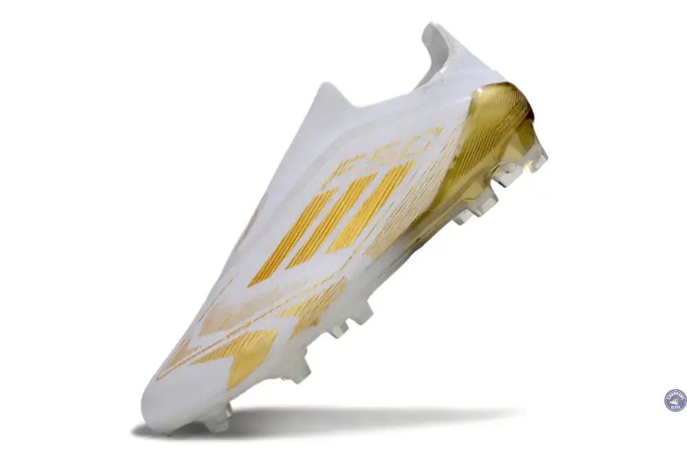 F50 Elite Laceless FG - Blanc/Doré - Image 4