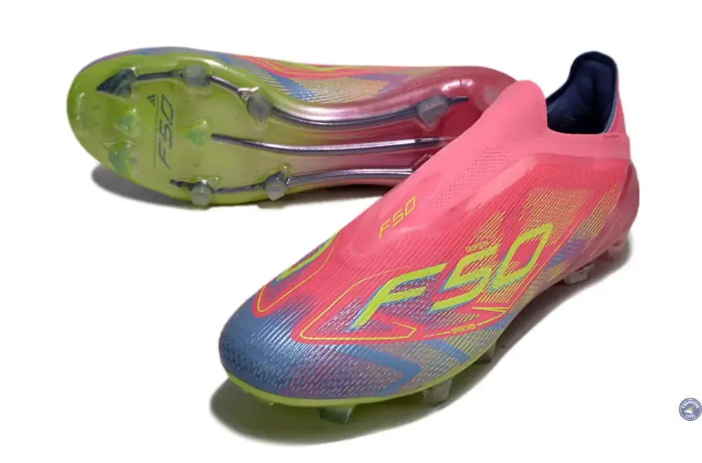 F50 Elite Laceless FG Mystic Victory - Lucid Pink/Lucid Lemon/Blue Fusion - Image 3
