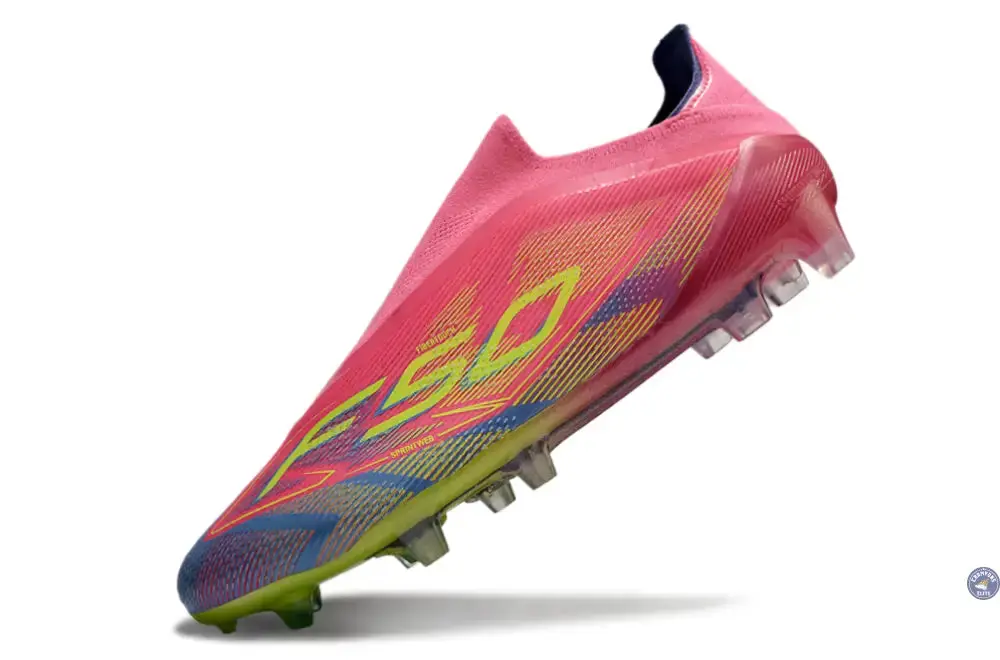 F50 Elite Laceless FG Mystic Victory - Lucid Pink/Lucid Lemon/Blue Fusion - Image 5