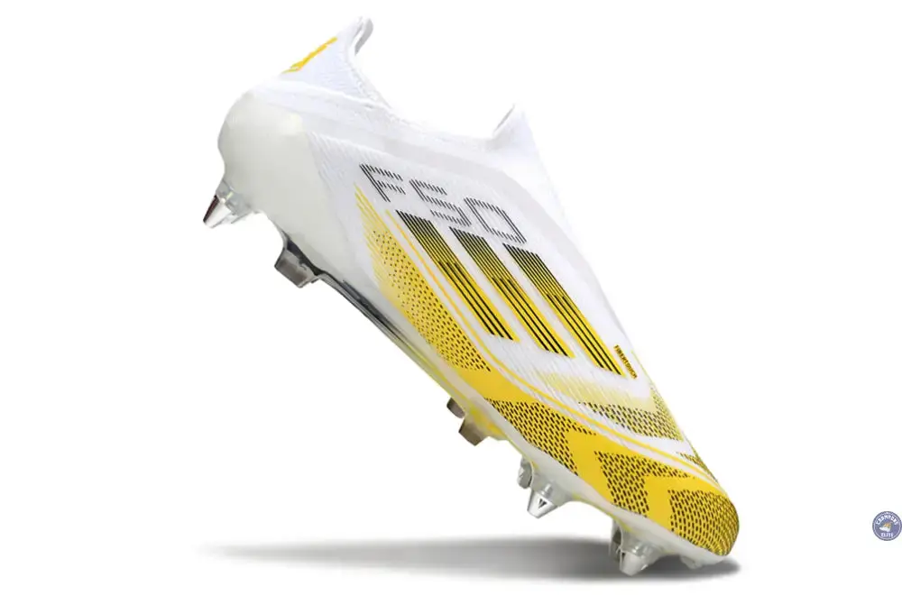F50 Elite Laceless Kings League SG - Blanc/Jaune/Noir - Image 3