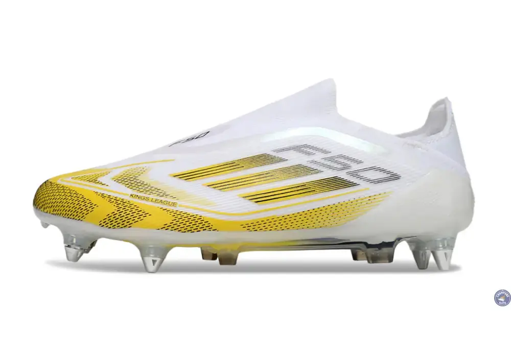F50 Elite Laceless Kings League SG - Blanc/Jaune/Noir - Image 5