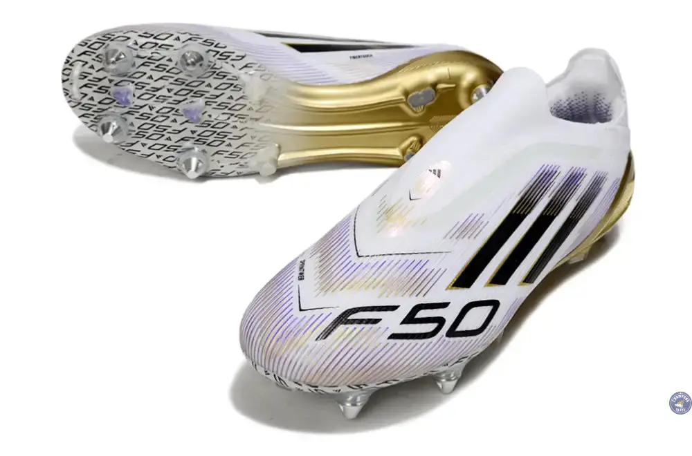 F50 Elite Laceless SG Road to Glory - Blanc/Noir/Doré - Image 2