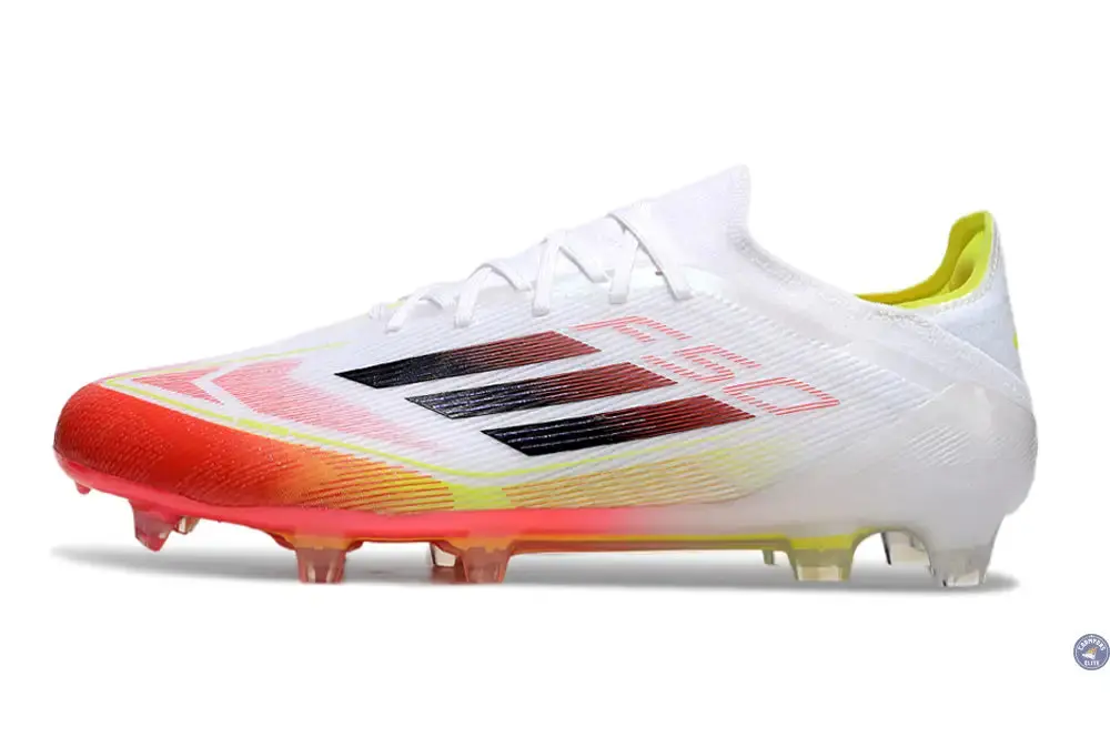 F50 Elite Lacets FG Pure Victory - Blanc/Noir/Jaune - Image 5