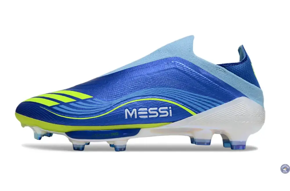 F50 + Laceless FG Messi - Bleu/Jaune - Image 5