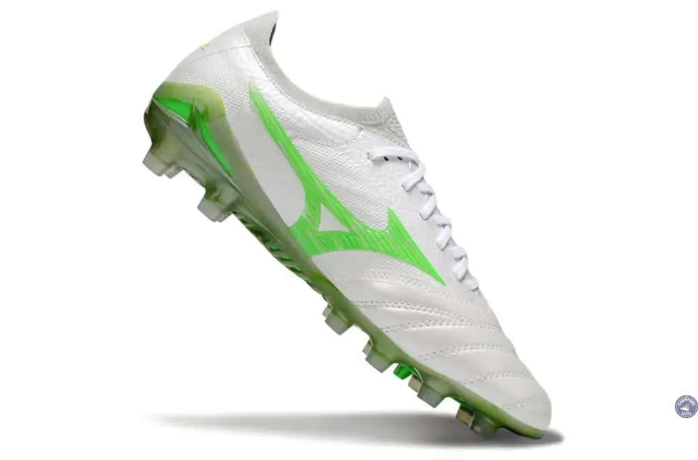 Morelia Neo 4 Beta Elite FG/AG Frontier - Blanc/Vert Néon/Cool Gray - Image 3
