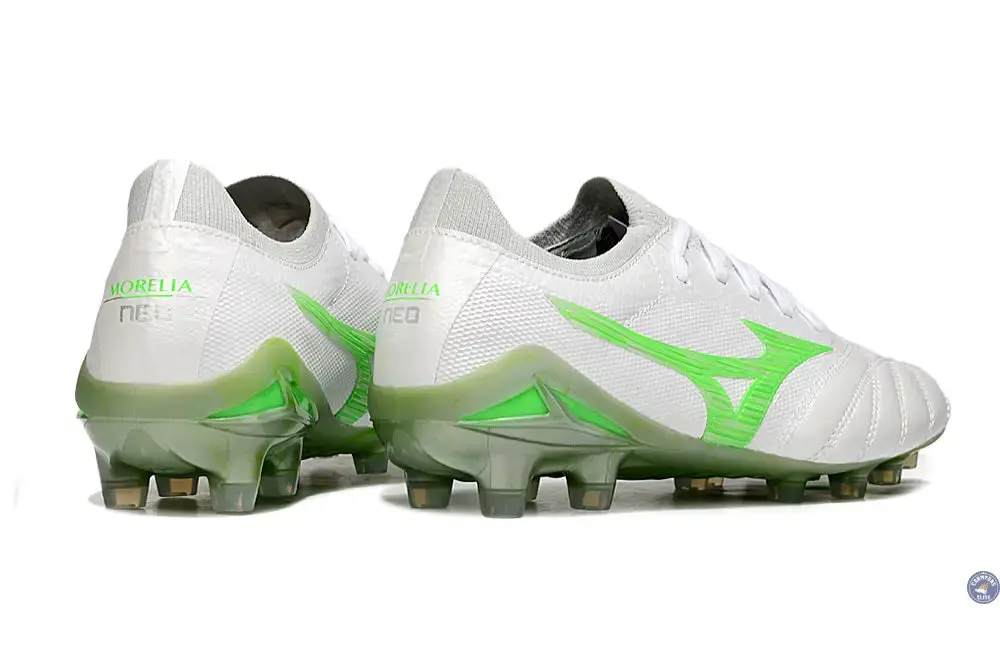 Morelia Neo 4 Beta Elite FG/AG Frontier - Blanc/Vert Néon/Cool Gray - Image 6