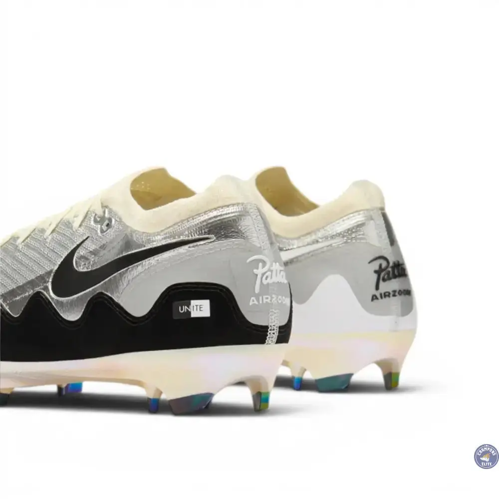 Nike Mercurial Vapor 16 Elite FG x Patta - Chrome/Noir/Blanc ÉDITION LIMITÉE - Image 6