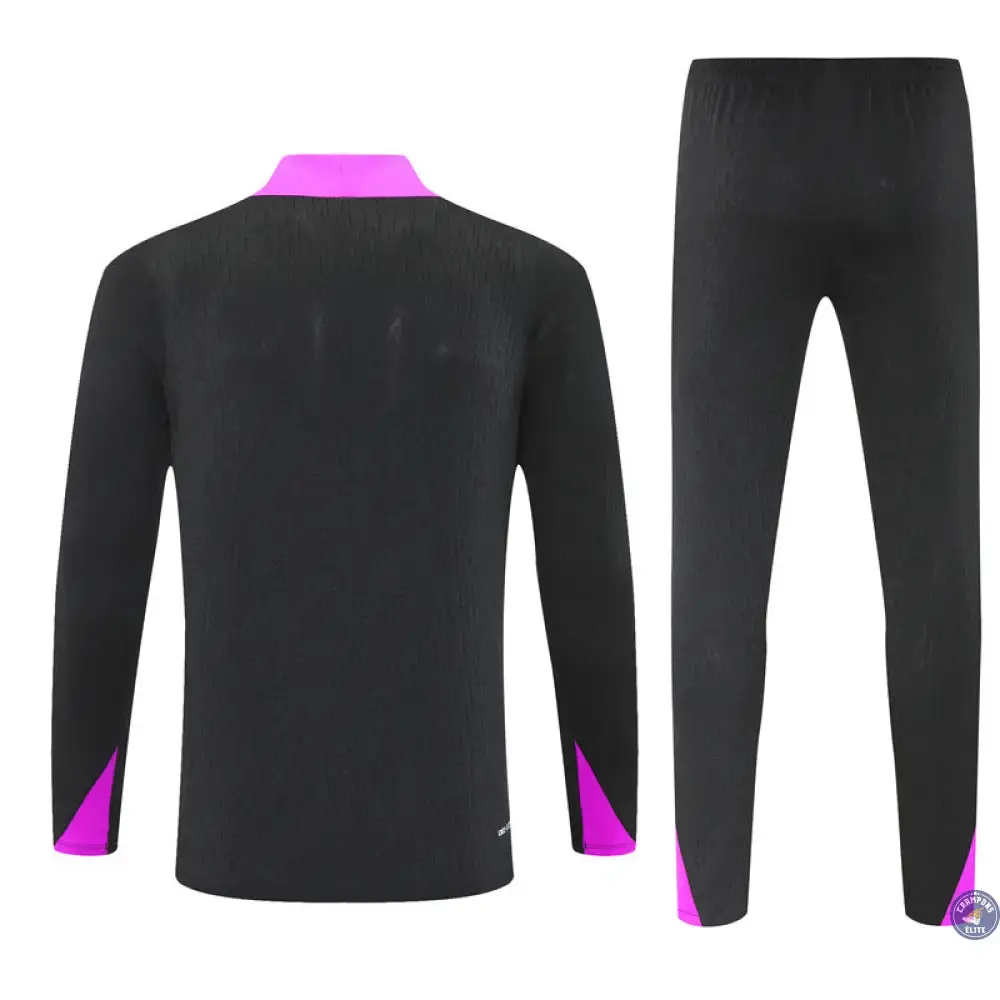 Survêtement d'entraînement demi-zip - Angleterre 2025/2026 - Noir/Violet - Image 3