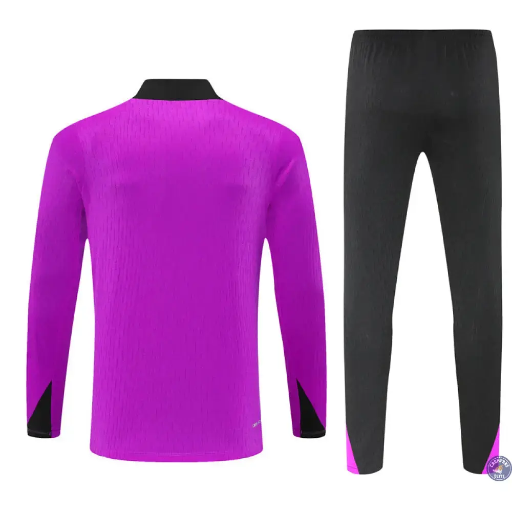 Survêtement d'entraînement demi-zip - Angleterre 2025/2026 - Violet/Noir - Image 3