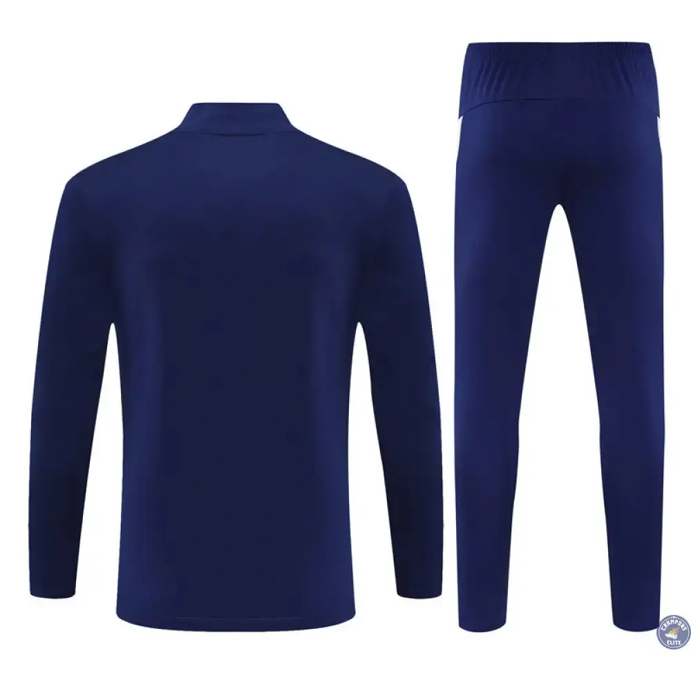 Survêtement d'entraînement demi-zip - Portugal 2025/2026 - Bleu Marine/Blanc/Or - Image 3