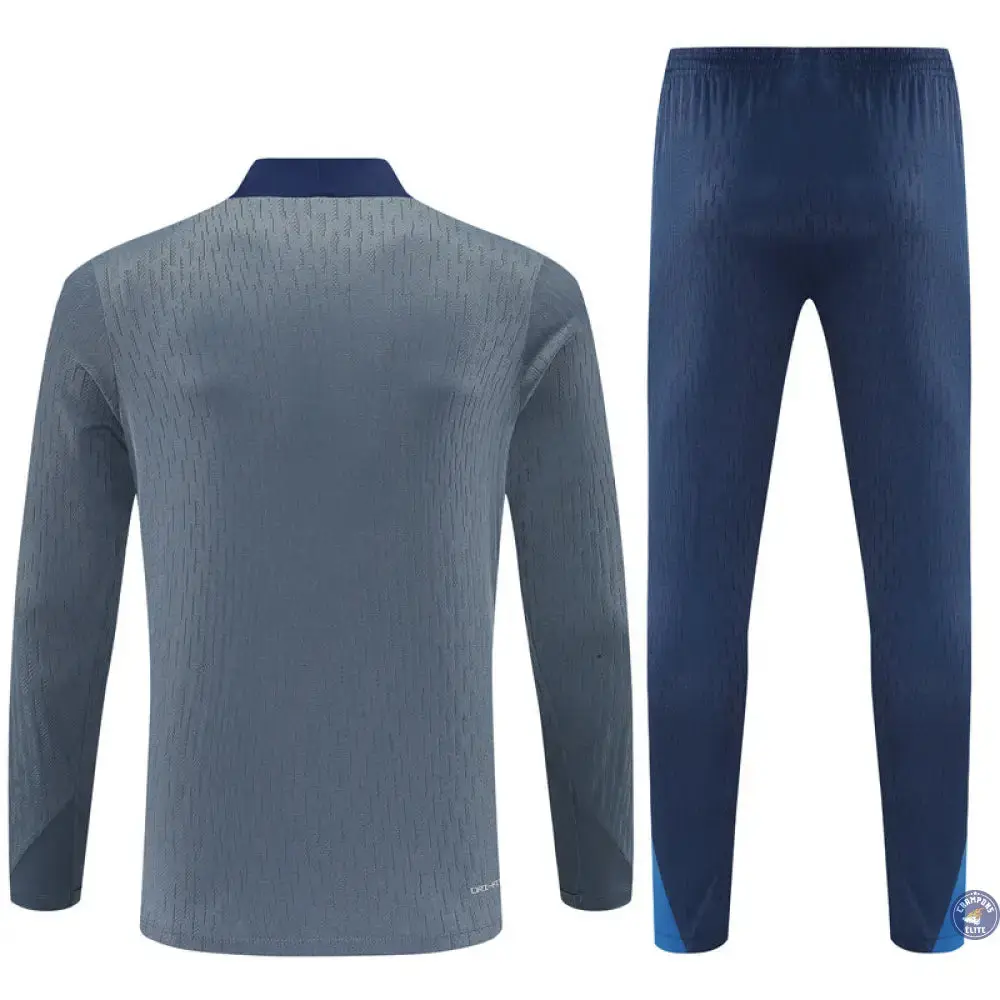Survêtement d'entraînement demi-zip - PSG 2025/2026 -Gris/Bleu Marine - Image 3
