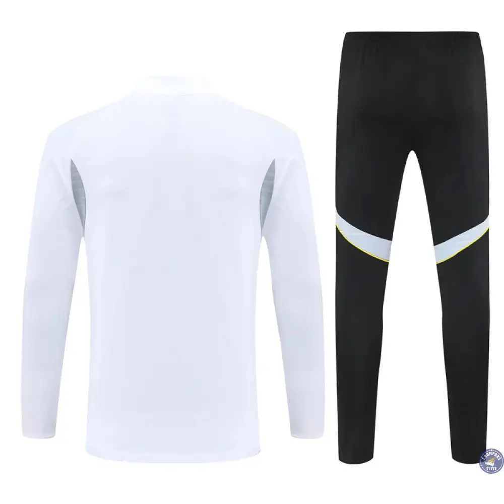 Survêtement d'entraînement demi-zip - Real Madrid 2025/2026 - Blanc/Noir/Gris/Jaune - Image 3