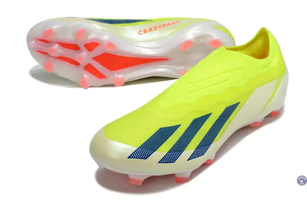 X Crazyfast Elite Laceless FG Solar Energy - Jaune/Noir/Blanc - Image 2